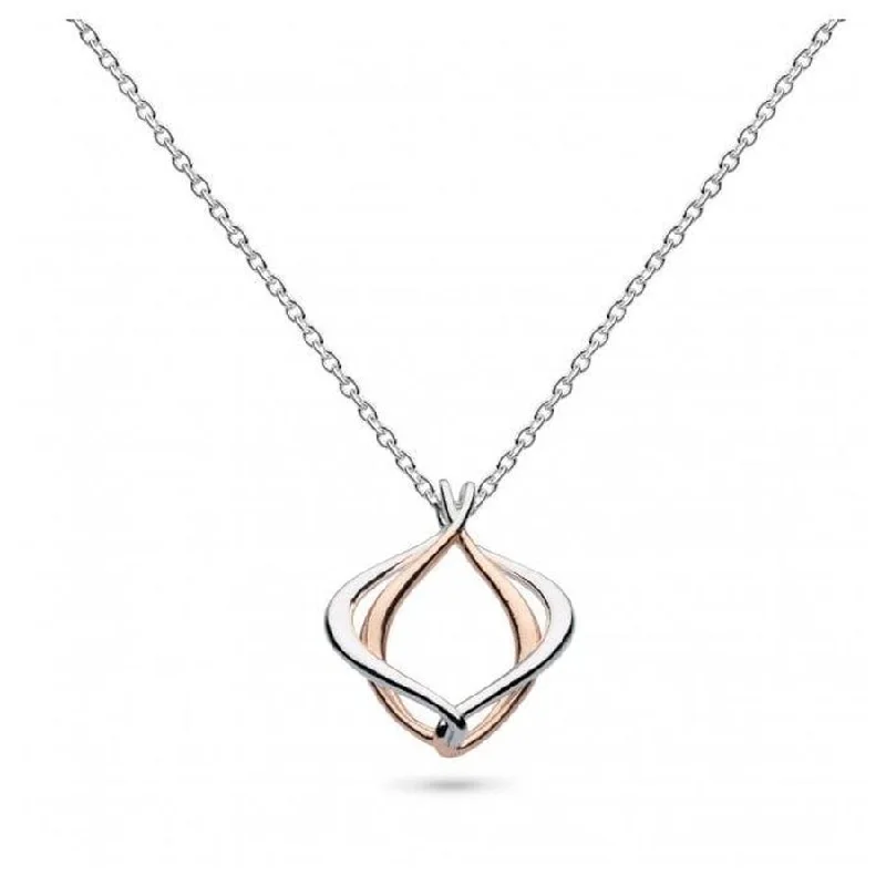 Silver & Rose Gold Plated Alicia Rose Petite Necklace