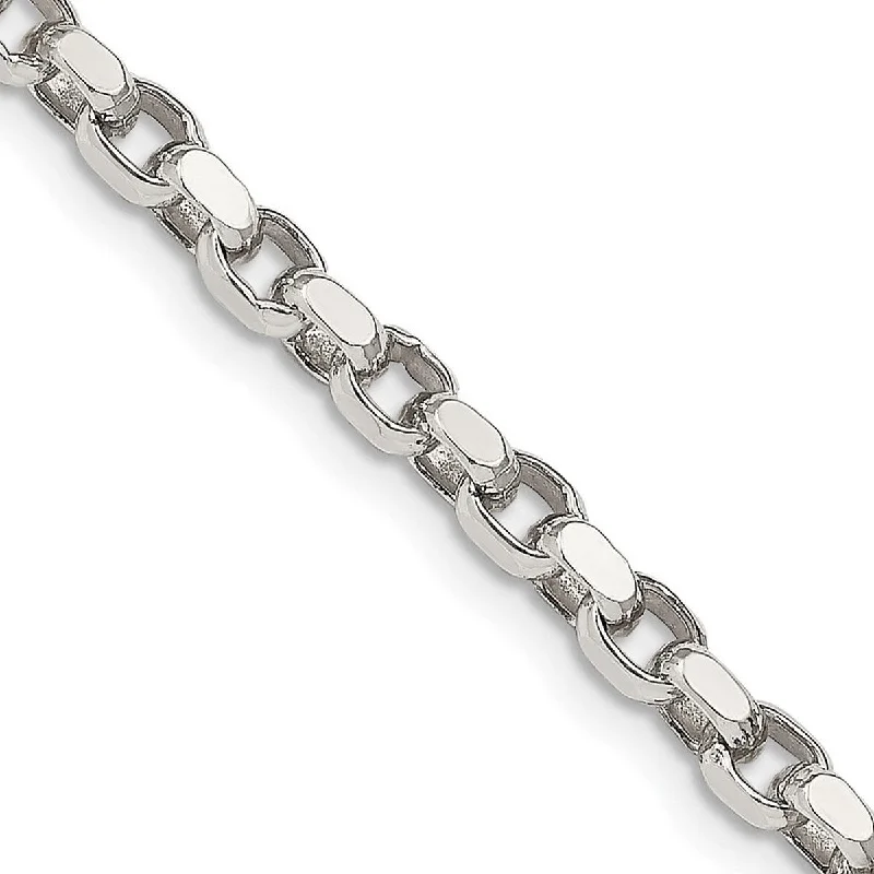 Curata 925 Sterling Silver Polished 3.5mm Rolo Chain Necklace (Lobster)