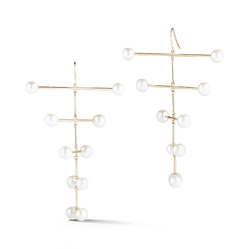 14kt Pearl Blizzard Mobile Earring