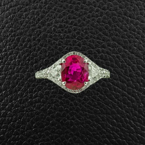 Oval Ruby & Diamond Ring