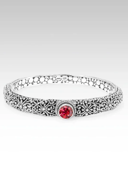 Grace Upon Grace Bangle™ in Red Velvet Mystic Moissanite