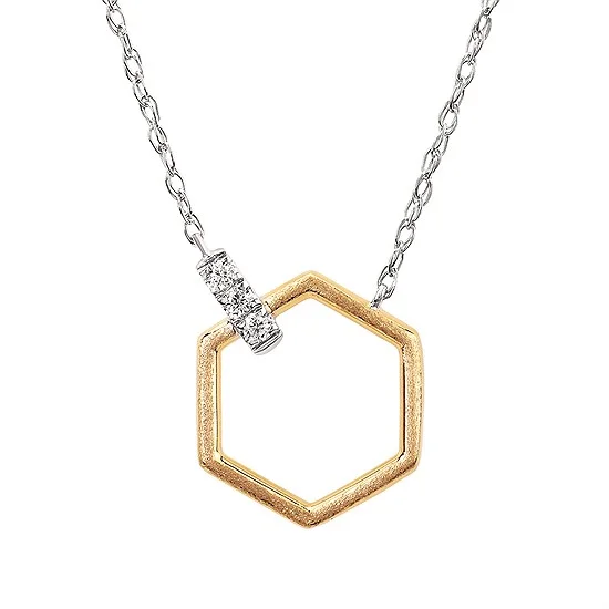 Yellow Open PendantNecklace with Diamonds