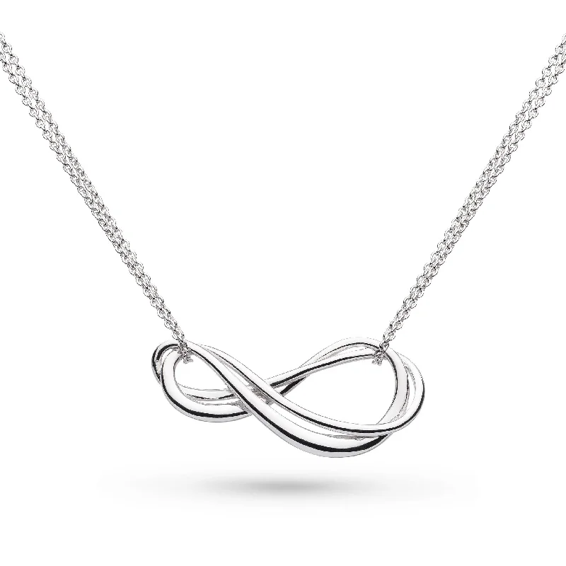 Silver Infinity Twin Chain Necklace