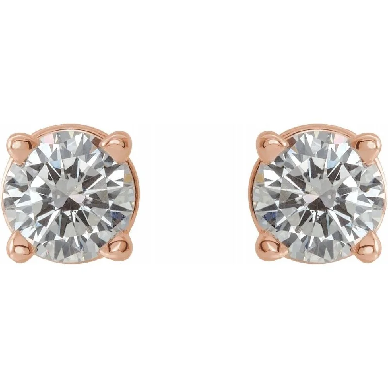 14k Rose Gold 1/3 CTW Diamond Earring for Women