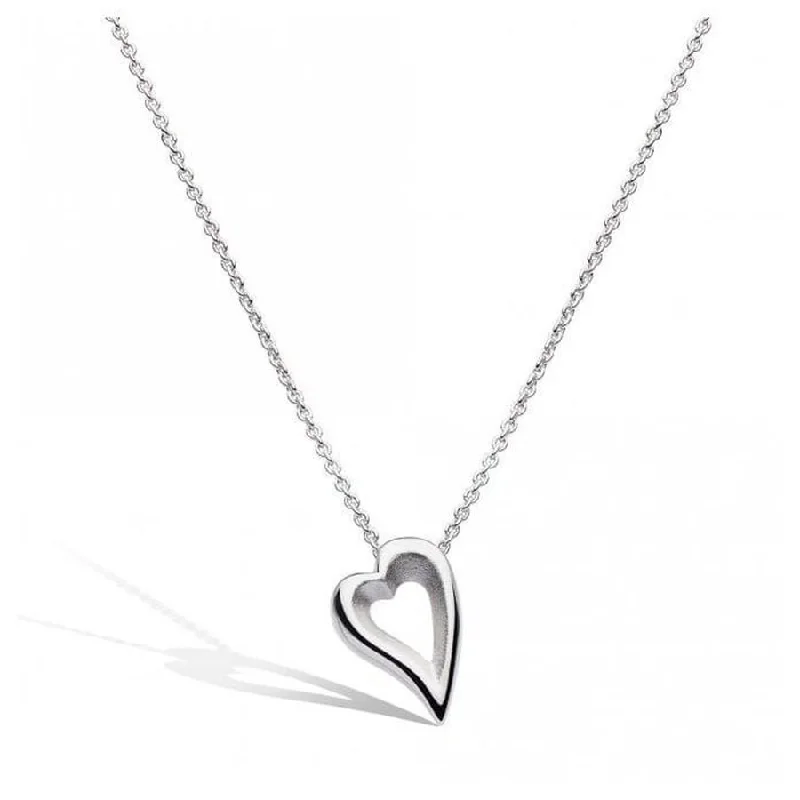 KH Silver Desire Love Story Heart Ncklce