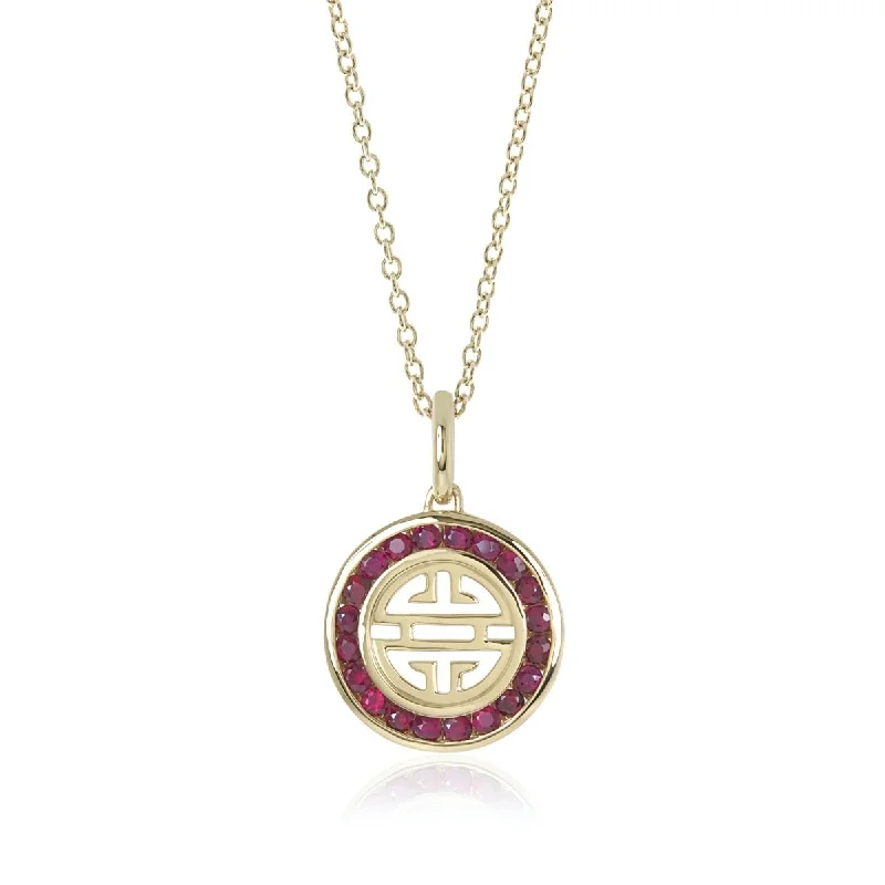 Ruby Shou Pendant Necklace