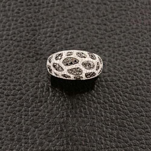 Black & White Diamond Cheetah Ring