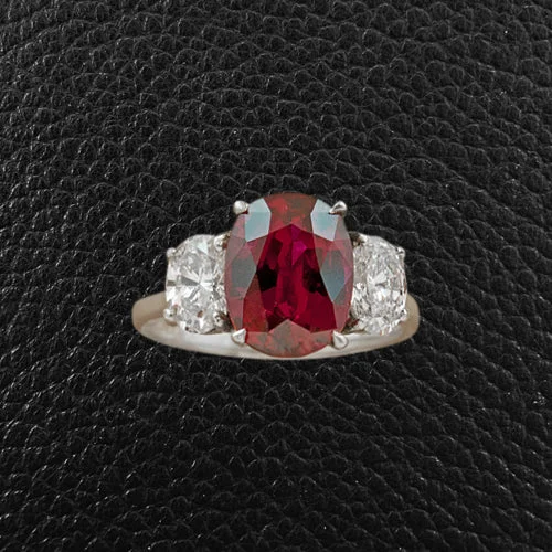 Oval Ruby & Diamond Ring