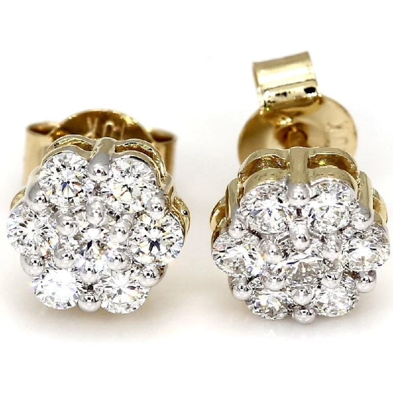 Pompeii3 10k Yellow Gold 3/4 ct TDW Diamond Studs Womens Earring 10k Yellow Gold