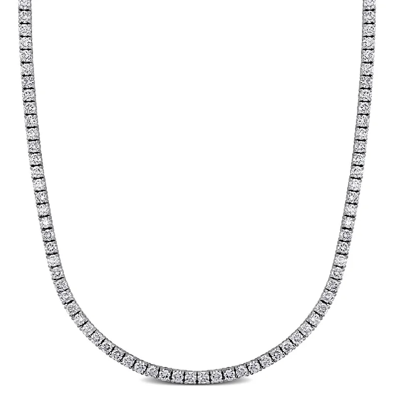 Created Forever 12 1/4ct TW Lab-Grown Diamond Tennis Necklace in 14k White Gold