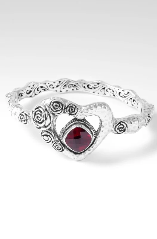 Precious Rose Bangle™ in Red Lab Created Ruby