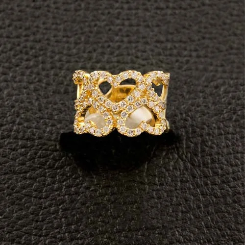 Yellow Gold & Diamond Heart Ring