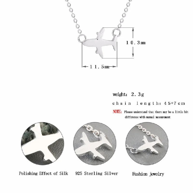 Traveling soul  Air Plane Jewelry Set  (Necklace+Bracelet)