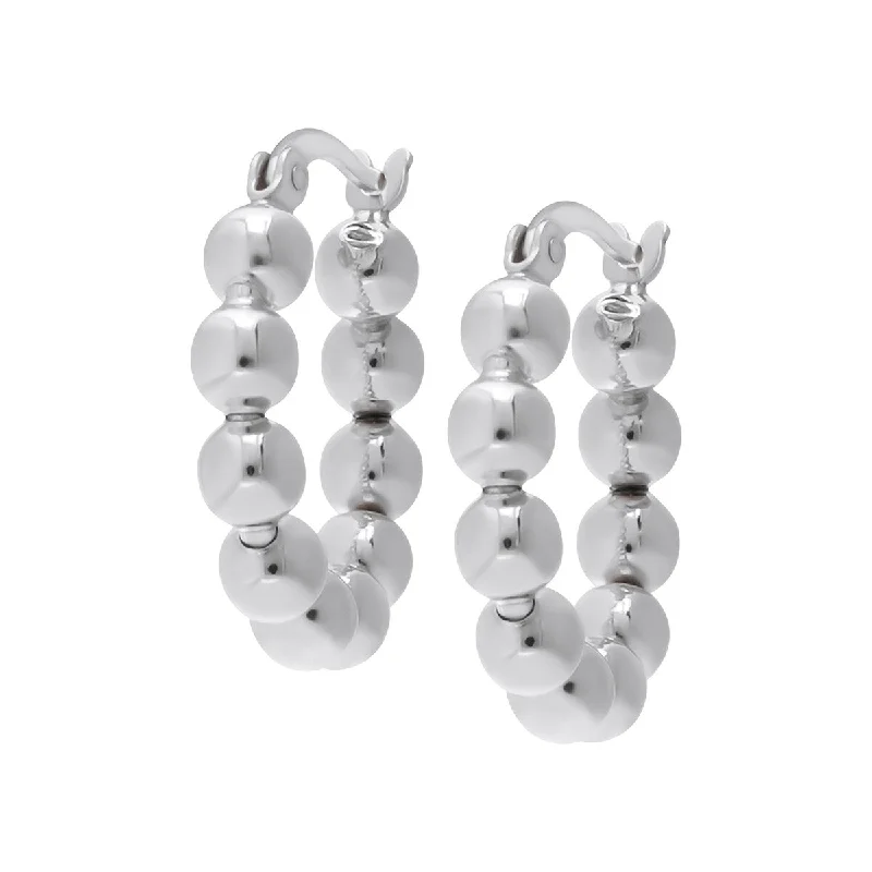 Victoria Townsend .925 Sterling Silver Bubble Small Hoop Earring