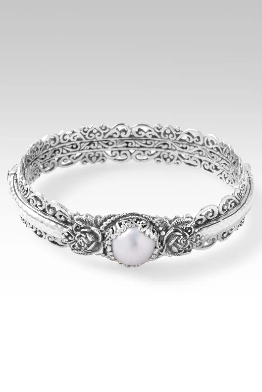 Rejoice and Blossom Bangle™ in White Mabe Pearl