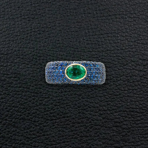 Sapphire & Emerald Ring