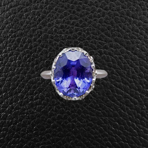 Purple Sapphire & Diamond Ring