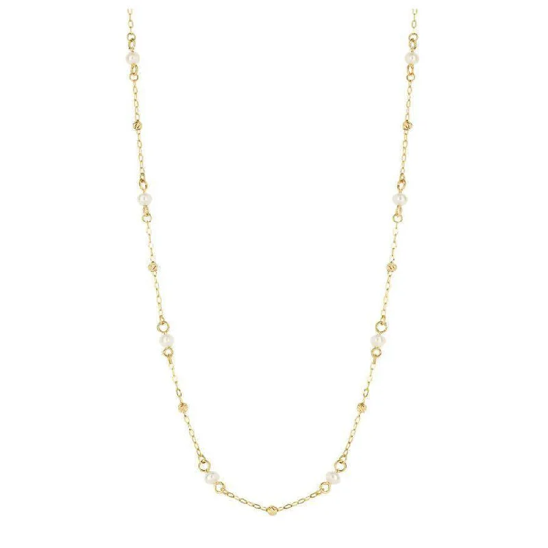 9ct Yellow Gold Freshwater Pearl Necklace