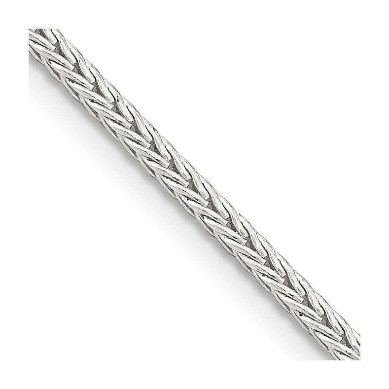 Curata 925 Sterling Silver 2mm Diamond Cut Franco Chain Necklace