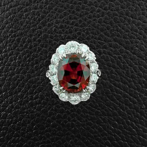 Spinel & Diamond Ring