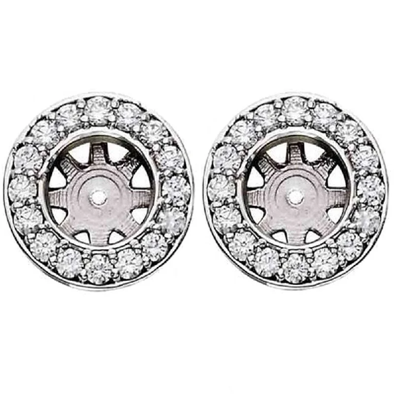 Pompeii3 14k White Gold 3/4 Ct TDW Diamond Stud Earring Jackets