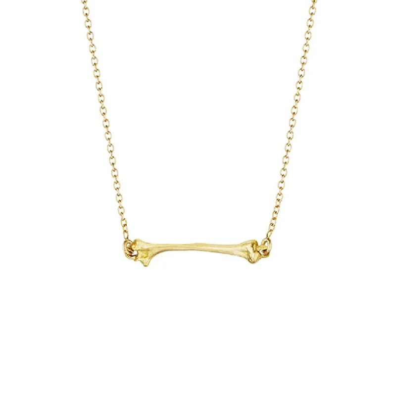 Gold Bone Bar Necklace