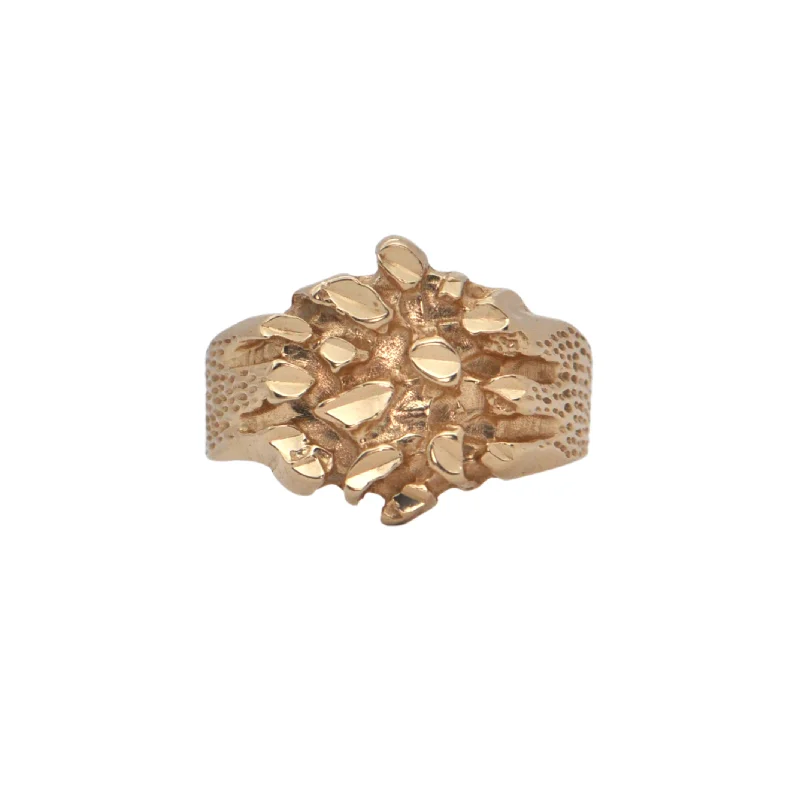 Brutalist Style Gold Ring