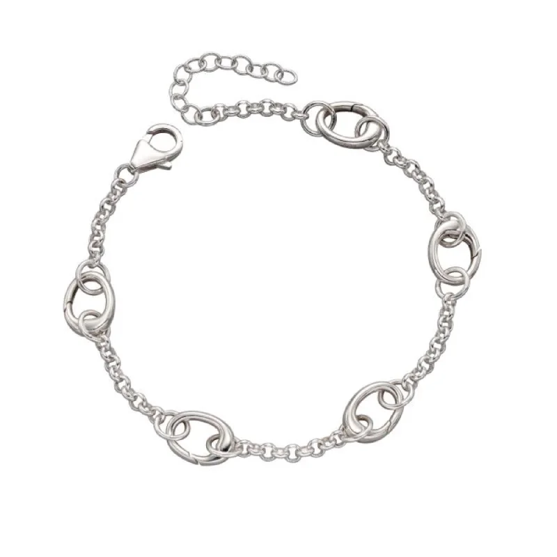 5 Link Charm Bracelet - Sterling Silver