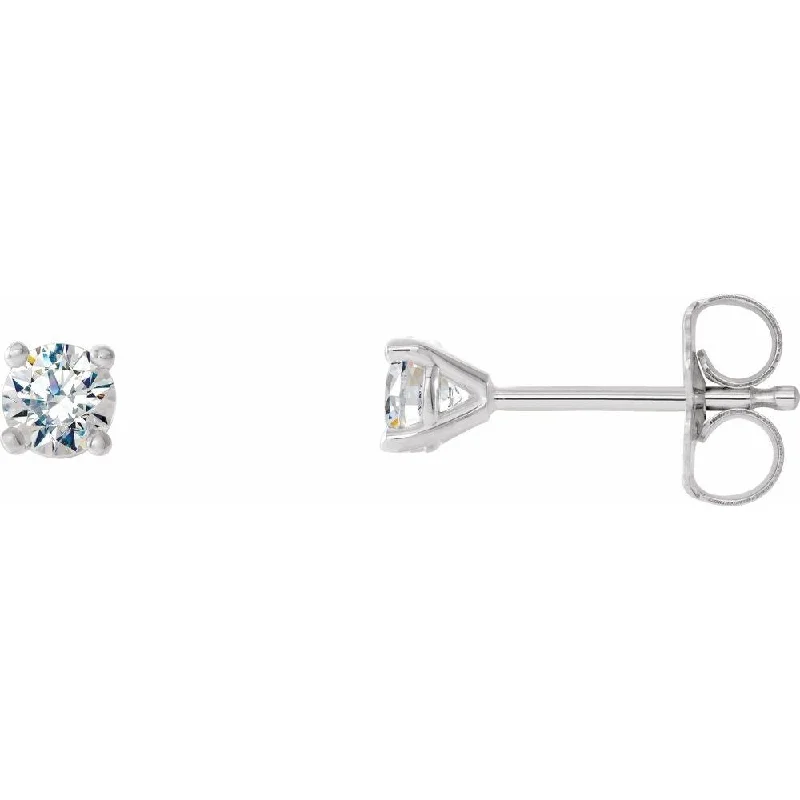 Platinum 1/4 CTW Diamond 4-Prong Cocktail-Style Stud Earring for Women