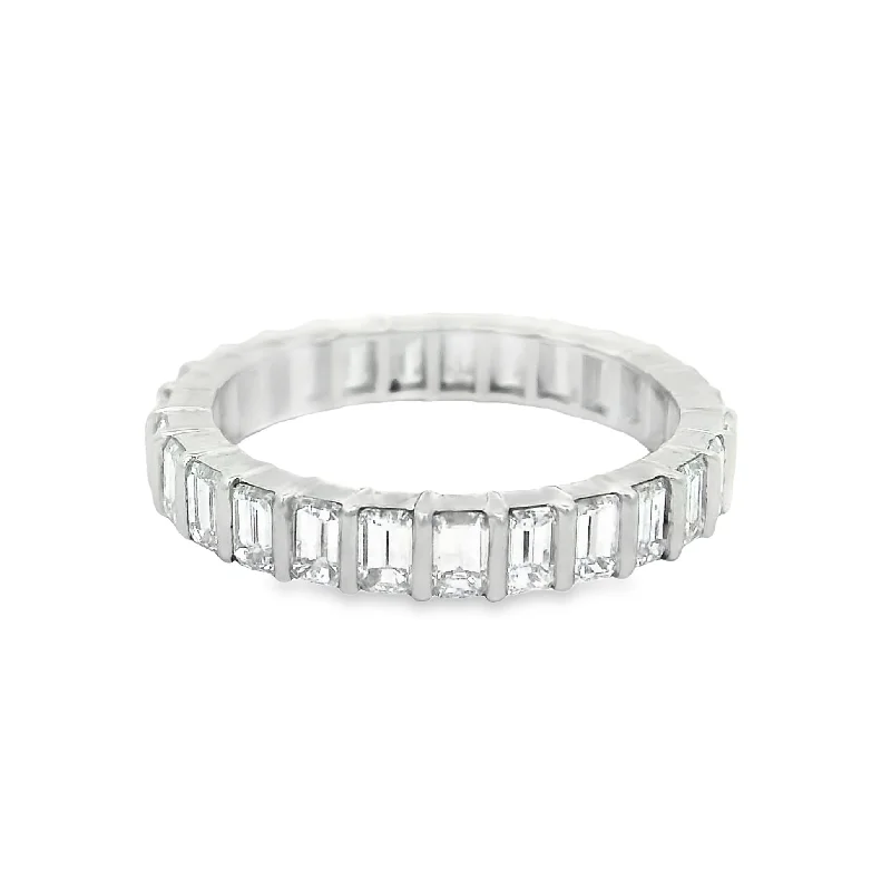 Diamond Baguette Platinum Eternity Band Ring