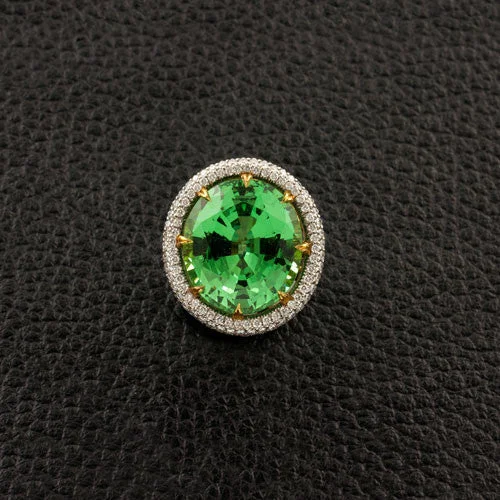 Tsavorite & Diamond Ring