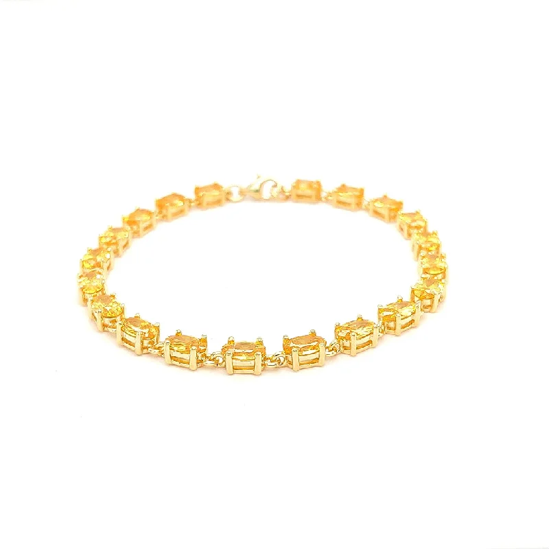 Ovale Giallo Tennis Bracelet RBOY-YG