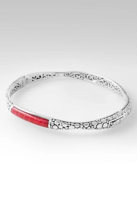 Warm Embrace Bangle™ in Red Indonesian Coral