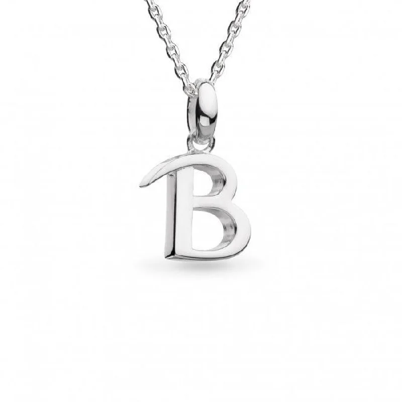 Silver Signature Skript Capital B Necklace