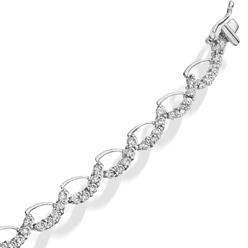 CZ Tennis Bracelet - 9ct White Gold