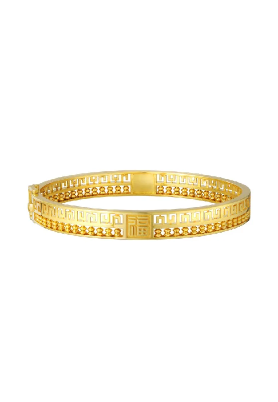 TOMEI Perpetual Bliss Abacus Bangle, Yellow Gold 916