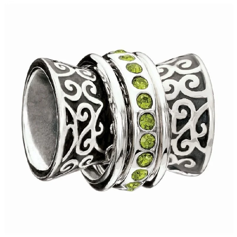 Silver filigree pattern bead - Palazzo Verde