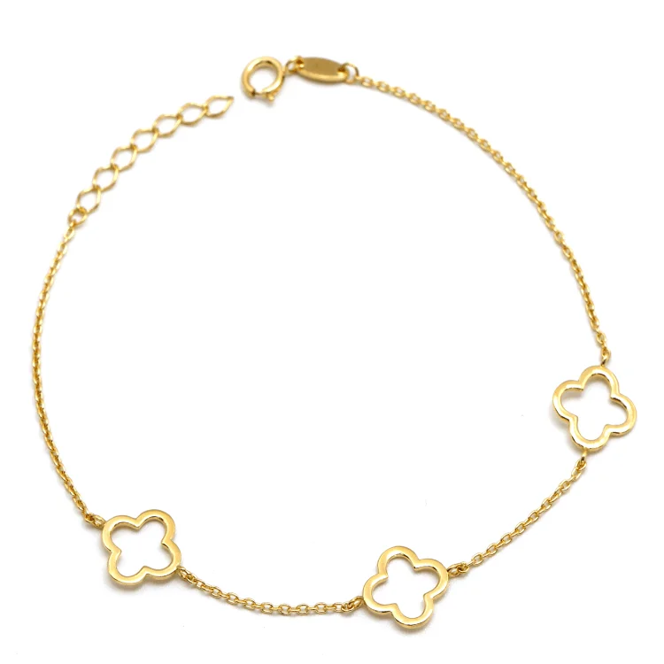 Real Gold 3 VC Plain Hollow Bracelet 3350 (17 CM) BR1708