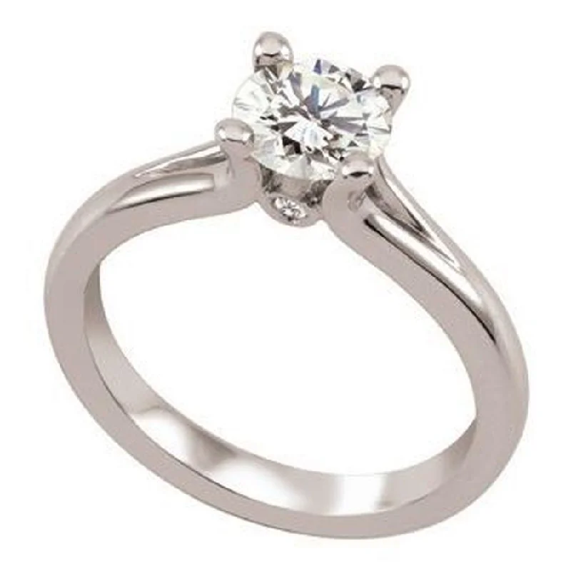 0.40ct Round Brilliant Cut Diamond Solitaire 18ct White Gold Ring