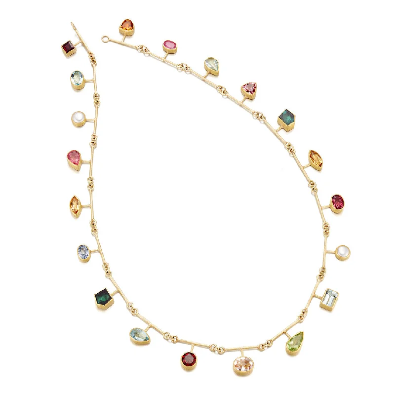 Multi-Color Gemstone Necklace