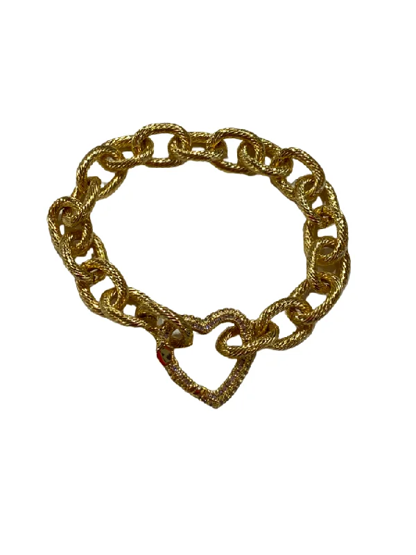 Heart Lock Bracelet - Gold