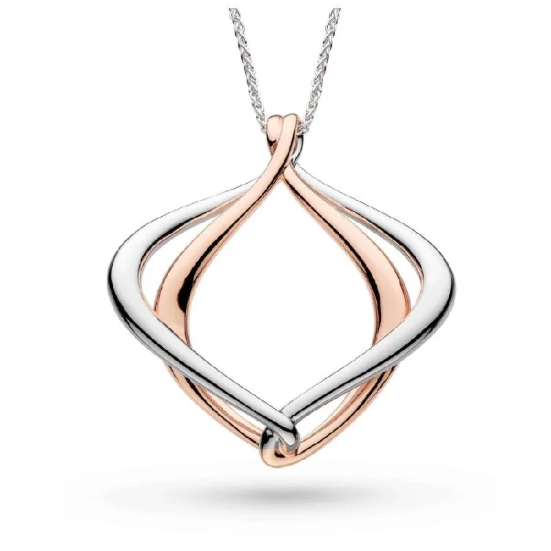 Silver & Rose Gold Plated Alicia Rose Grande Slider Necklace