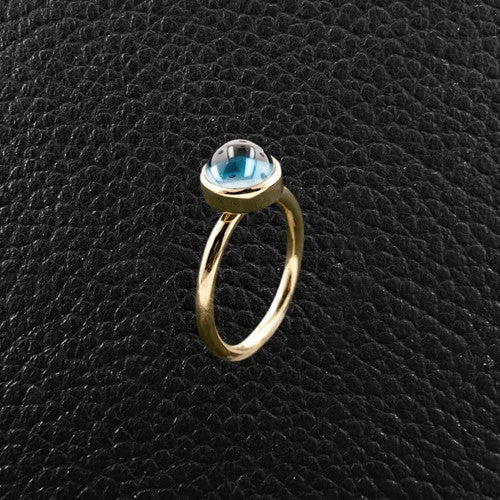 Cabochon Blue Topaz Ring