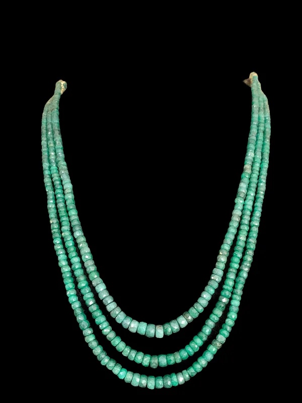 NS292 Emerald beads necklace ( SHIPS IN 4 WEEKS  )