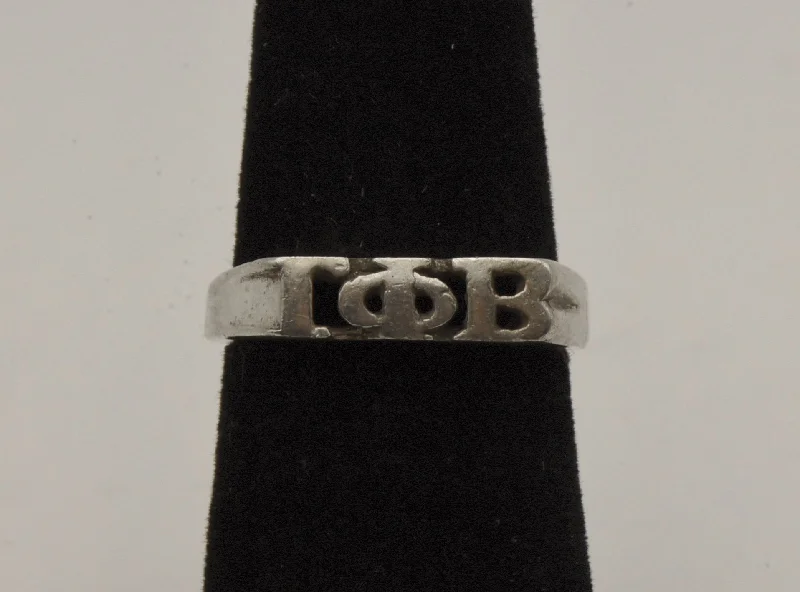 Vintage "Gamma Phi Beta" Sorority Sterling Silver Ring - Size 5.25 - CRACKED