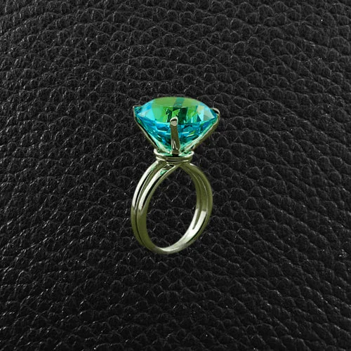 Blue Topaz Solitaire Ring