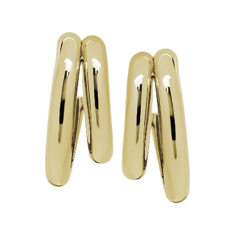 Victoria Townsend Gold Plated Double Tube Hoop Earring