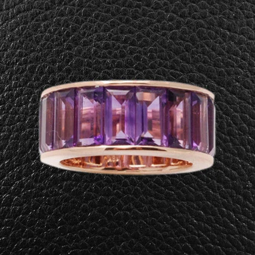 Emerald cut Amethyst Ring