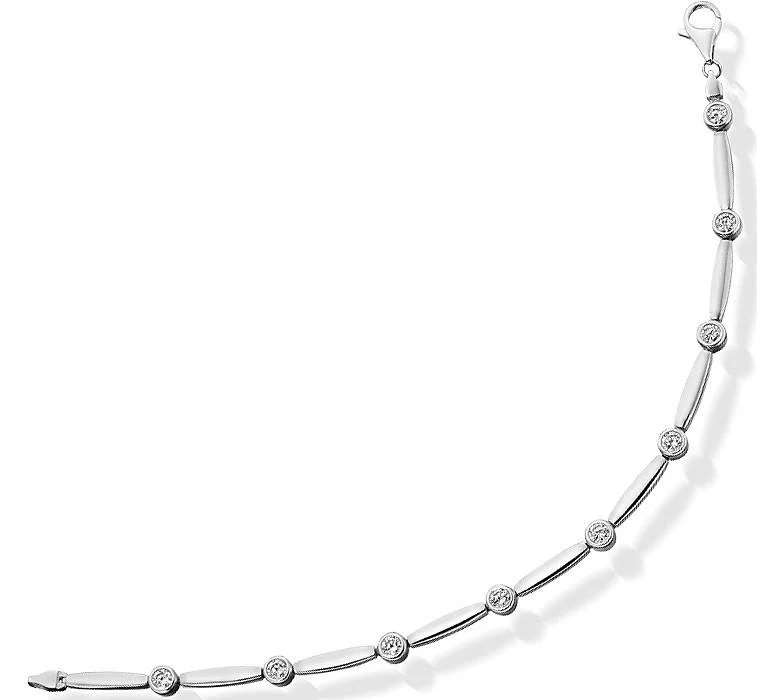 'Elegance' White Gold Cz Tennis Bracelet - 9CT WHITE GOLD