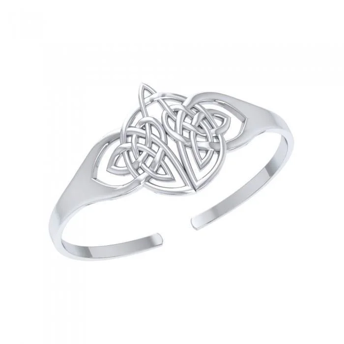 Believe in the Endless Possibilities ~ Celtic Knotwork Sterling Silver Cuff Bracelet TBG398